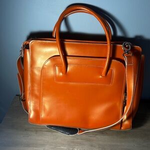 McKlein Leather Briefcase Women’s Orange